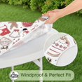 thumbnail image 5 of White Christmas Cookie Pattern Round Fitted Tablecloth with Elastic Edge,Dining Table Cover Waterproof,Outdoor Round Tablecloth for Camping,Dining,Indoor and Outdoor, 5 of 7