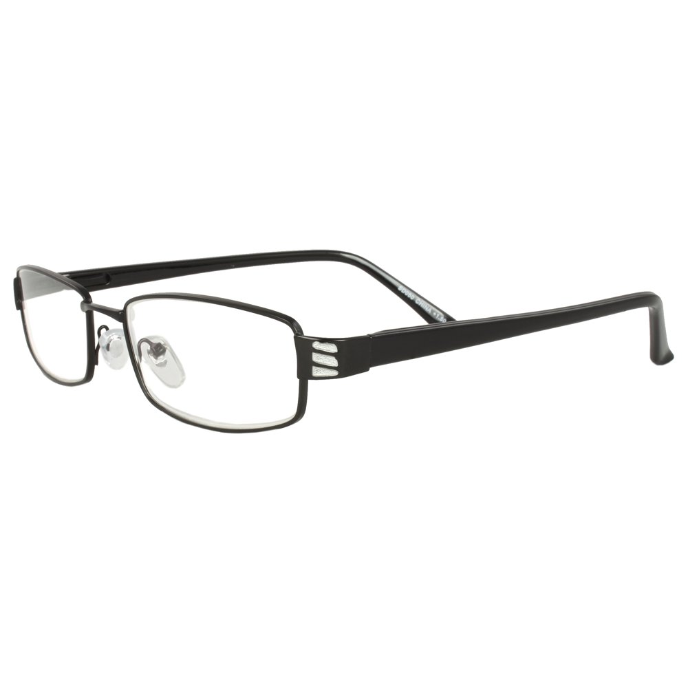 Rectangle Fashion Reading Glass Black Frame with Power vision + 1.50