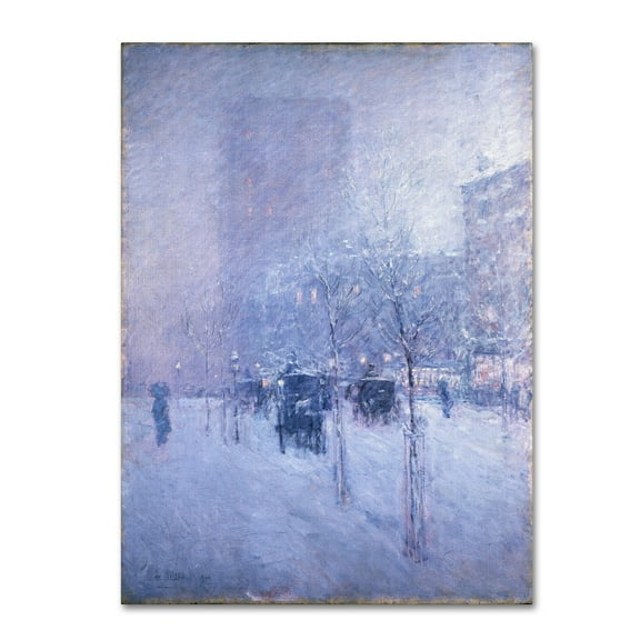 Trademark Fine Art 'Late Afternoon New York Winter' Canvas Art by Childe Hassam