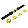 thumbnail image 4 of ifundom 1Set Dumbbell Connecting Rod Round Shape Yellow Black Weight Lifting Accessory, 4 of 6