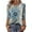 02-Light Blue, variant on Ladies Tops and Blouses Casual Round Neck 3/4 Sleeve T Shirts for women with Abstract Patchwork Print Fashion Clothing Cyan M