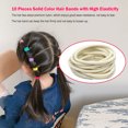 thumbnail image 3 of 10 Pièces Bandes de Cheveux Mixtes Extensible Réglable Décoratif Haute Élasticité Titulaire de Queue de Cheval de Protection Filles Enfants Accessoires Lait Blanc, 3 of 6