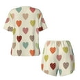 thumbnail image 5 of Lsque Heart Polka Dot Women's Short-Sleeved Pajama Set - 2 Piece Soft and Lightweight Sleepwear Set-, 5 of 9