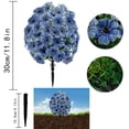 thumbnail image 3 of olkpmnmk Artificial Flowers for Outdoor Indoor Fake Plants, Artificial Flowers with Ground Garden Stake, UV Resistant Faux Greenery Shrubs, Fake Plants for Garden Yard Porch Patio, Blue, 3 of 5