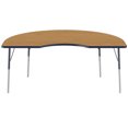 thumbnail image 3 of ECR4Kids 48in x 72in Kidney Everyday T-Mold Adjustable Activity Table Oak/Navy - Standard Swivel, 3 of 3