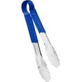 thumbnail image 4 of Truecraftware – 10- inch Stainless Steel Tong, with Blue Non-Slip Handles,, 4 of 5