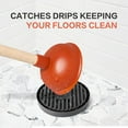 thumbnail image 4 of 2 Pcs Plunger Mat,Toilet Plunger Holder Only,Plunger Tray Air Drying Mat for Toilet Plunger,Plunger Holder Catches Drips(Black), 4 of 6