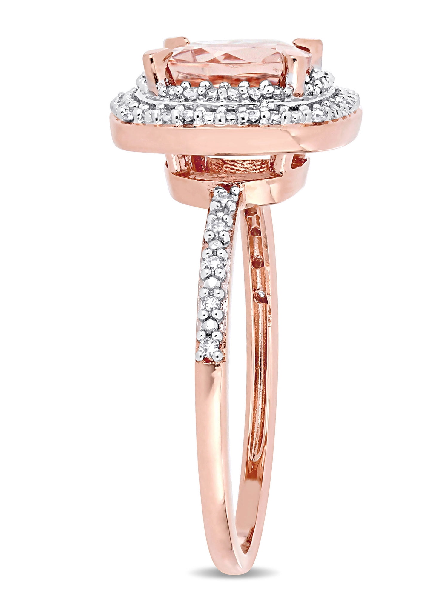 Everly Women's Morganite and Diamond 14k Rose Gold Ring
