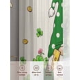 thumbnail image 6 of St. Patrick's Day Sheer Curtains 84 Inch Length 2 Panels Set Window Treatments, Shamrocks Gnomes Coin Beige Leaves Rod Pocket Semi Curtains for Living Room/Bedroom/Kitchen Décor, 104"W x 84"L, 6 of 7