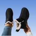 thumbnail image 4 of Caywon Women Snow Boots Round Toe Slip On Quilted Puffer Style Warm Plush Lined Ankle Booties Comfortable Winter Outdoor Shoes Botas de Nieve para Mujer, 4 of 9