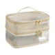 thumbnail image 2 of Neceser de malla de doble capa | Organizador de artículos de tocador de viaje de gran capacidad | Almacenamiento portátil de cosméticos con bolsillos interiores para brochas y artículos de belleza, 2 of 5
