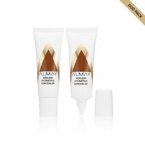 2 Pack Almay Ageless Hydrating Concealer 050 Deep Hyaluronic Acid Niacinamide