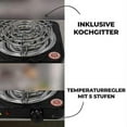 thumbnail image 4 of Plaque de Cuisson Électrique à Brûleur Unique, Compacte et Portable, Température Réglable, 1500w, Blanc, 4 of 5