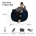 Sofa Sack Bean Bag Chair, Memory Foam Lounger with Microsuede Cover