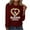 Wine, variant on ICHUANYI Women's New Trending Print Long Sleeve Casual Loose T-Shirt Crew Neck Top Summer 2024