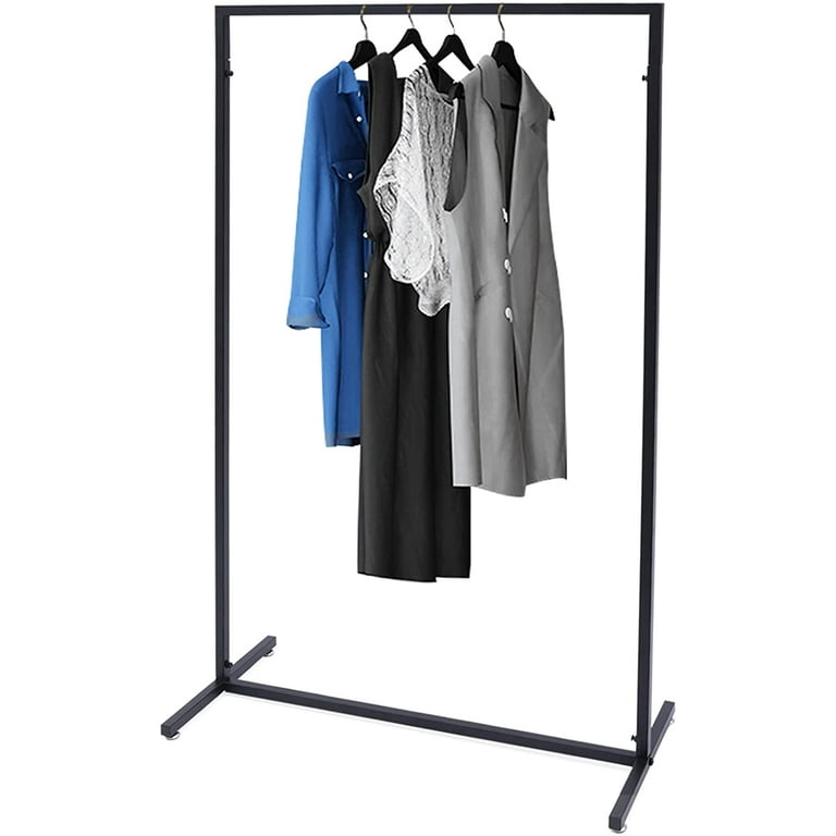 Miumaeov Standing Clothes Rack Portable Clothes Hanger Display Rack Clothes Hanging Stand Metal Garment Rack Standing Coat Rack Store Home Office
