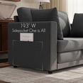 thumbnail image 3 of Gacale Sofa Bed, 2-in-1 Pull Out Loveseat Sleeper Sofa, Folding Floor Couch for Guest Room and Bedroom, Dark Gray, 3 of 7