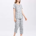 thumbnail image 3 of Ensembles de Pyjama pour Femmes, Hauts de Nuit avec Pantalons Capri, 3 of 7