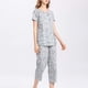 thumbnail image 3 of Tops de pijama para mujer con pantalones capri Conjuntos de pijama Xemadio CJWUS-724, 3 of 5
