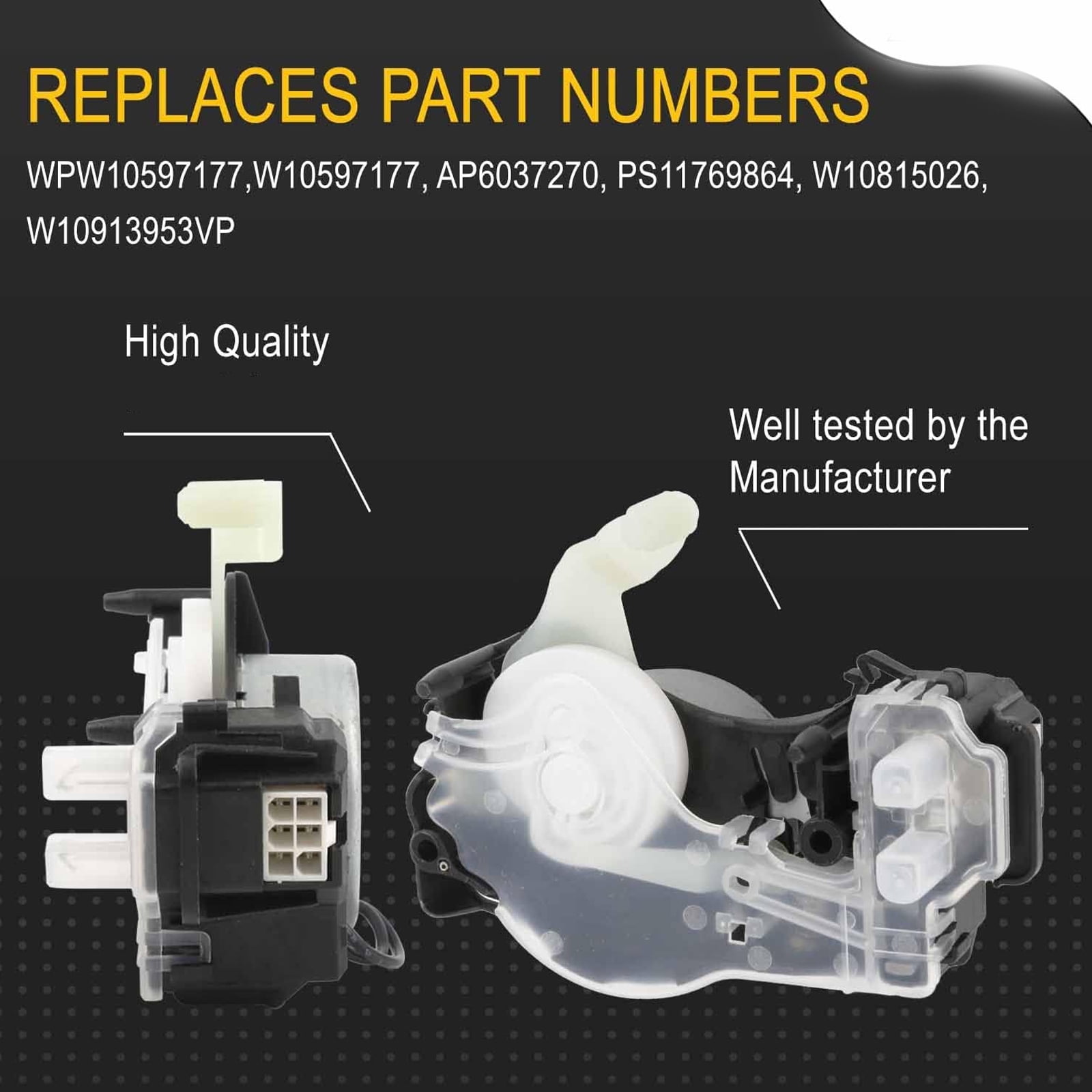 Simple 6 Pin Change Driver W10913953 For Washer Gear Mechanism Replacement