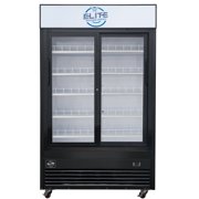 NSF 48 in. Sliding Door Commercial Refrigerator 32 Cu.Ft. Tempered Glass Merchandiser Refrigerator, Disaplay Cooler