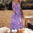thumbnail image 3 of Purple Butterfly Dandelion Sleeveless Dress Dresses Women Summer Women's Summer Clothing, 3 of 9