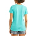 thumbnail image 2 of Time and Tru Women's Essential Short Sleeve V-Neck T-Shirt, 2 of 3