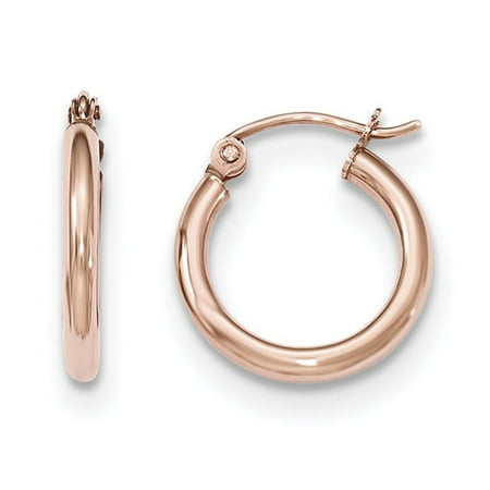 hoop 14kt lightweight earrings rose gold