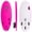 Pink, variant on 4-4 4ft 4in Bodyboard - Soft Top Short Foam Surfboard for Beginners and Kids - Includes Leash and Fins