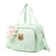 thumbnail image 4 of Bolso de mano reutilizable con compartimento para pañales, elegante bolsa de maquillaje tipo momia, bolsa de almacenamiento Verde, 4 of 9