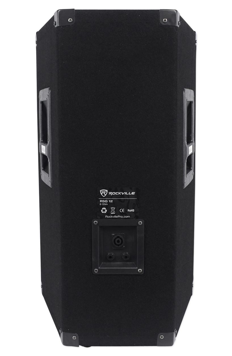 (2) Rockville RSG12 12” 3-Way 1000 Watt 8-Ohm Passive DJ/Pro Audio PA Speaker