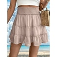 thumbnail image 5 of Womens Summer Flowy High Waist Ruffle Casual Cute Boho Beach Short Skirts Built-in Shorts M, 5 of 8