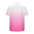 thumbnail image 5 of Antinious Mens Short Sleeve Button up Casual Fashion Turndown Collar Printing Tshirts,Pink,XXXL, 5 of 5
