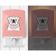 thumbnail image 2 of Caroline's Treasures BB1220CNL Checkerboard Pink White English Bulldog Ceramic Night Light, 6x4x3", multicolor, 2 of 2