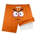 thumbnail image 4 of shoper Boys Swim Trunks Size 6 with Compression Liner Elastic Waist Drawstring Beach Board Shorts Boys Casual Soft Cartoon Dinosaur Boys' Swimwear Size 18 Orange 10-12 Years, 4 of 4