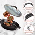 thumbnail image 6 of WishDirect 10.25 Inch Tempered Glass Lid Compatible with 10-10.25 inch Lodge Cast Iron Skillet and 5 Quart Dutch Ovens, 6 of 6