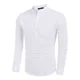 thumbnail image 2 of Camisas Cuello Mao Lino Hombre Casual Manga Larga Slim Fit, 2 of 7