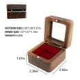 thumbnail image 3 of EUDIDV Romantic Presents Ring Box Jewelry Box Wooden Ring Box Engagement Ring Box With 1 Slot Wedding Ring Box For Ring Elegant And Retro Ring Box For Wedding Proposal Valentine's Decor, 3 of 7