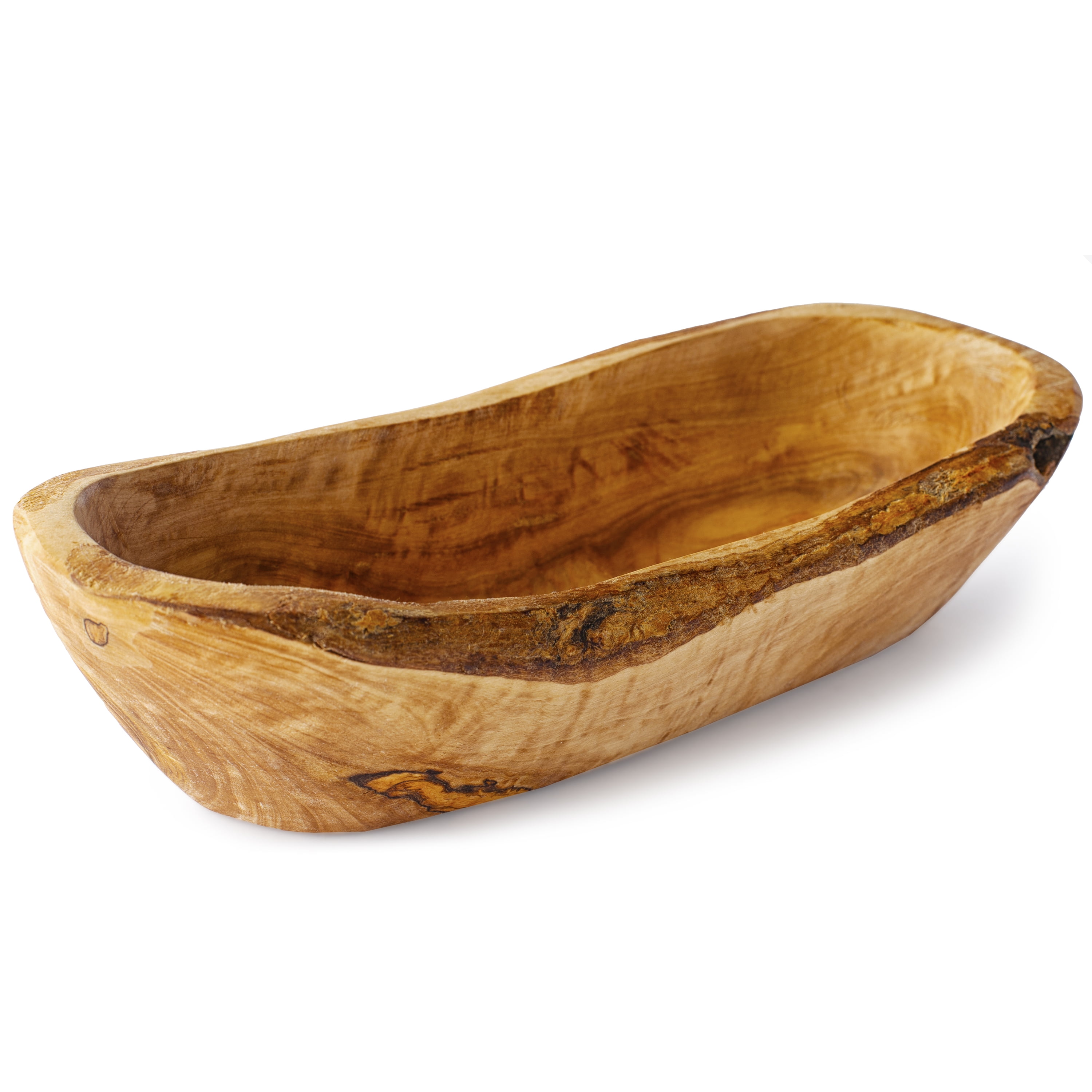 Decorative Wood Bowl for Snacks, Bread, Fruit or Serving Food, Natural