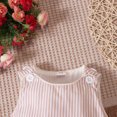 thumbnail image 5 of BLVB Newborn Baby Boy Girl Striped Romper Sleeveless Onesie Button Shoulder Bodysuit Tank Top Overalls Baby Summer Clothes(Beige,12-24 Months), 5 of 8