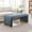 Blue, variant on Koda Performance Velvet Waterfall Ottoman in Brass Rust