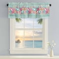 thumbnail image 3 of Window Valance for Kitchen,Summer Pink Starfish on Wood Board Rod Pocket Curtain Valances Short Curtains Drapes Panel,Marine Life Coral Window Treatment Topper for Living Room Bathroom Bedroom Home, 3 of 9