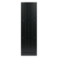 thumbnail image 3 of Winsome Wood Timothy 3x3 Black Storage Shelf with 6 Foldable Woven Chocolate Baskets, 3 of 10