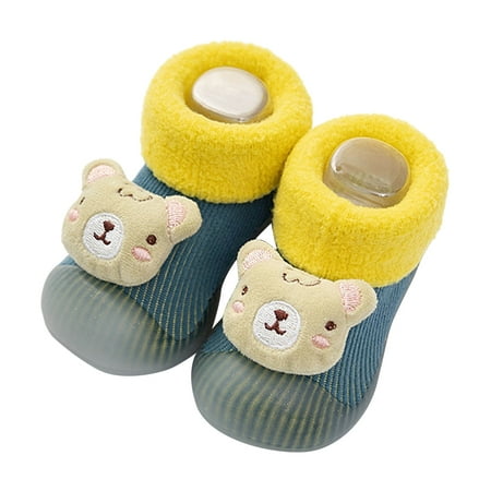 

Toddle Footwear Winter Toddler Shoes Soft Bottom Indoor Non Slip Warm Floor Cartoon Tiger Socks Shoes