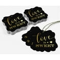 thumbnail image 5 of Inkdotpot Real Gold Foil Bracket Shape Paper Hang Tags Love Is Sweet Wedding Favor Tags Pack Of 100, 5 of 7