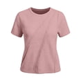 thumbnail image 5 of ByworldtasicNo Boundaries Women's Short Sleeve Tops Soft Comfortable Crewneck T-Shirts with Unique Diagonal Stitching Blouse, 5 of 6