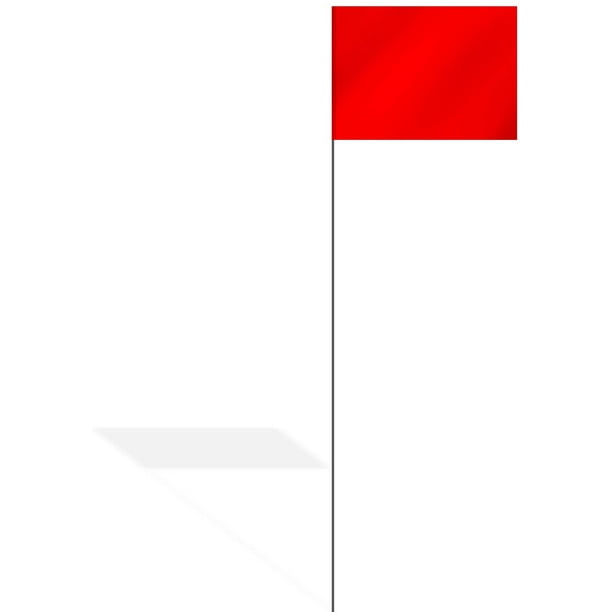 Anley Stake Flags 2 5 X 3 5 Vinyl Marking Flags With 15 Inches Steel Pole 100 Pcs Red Walmart Com