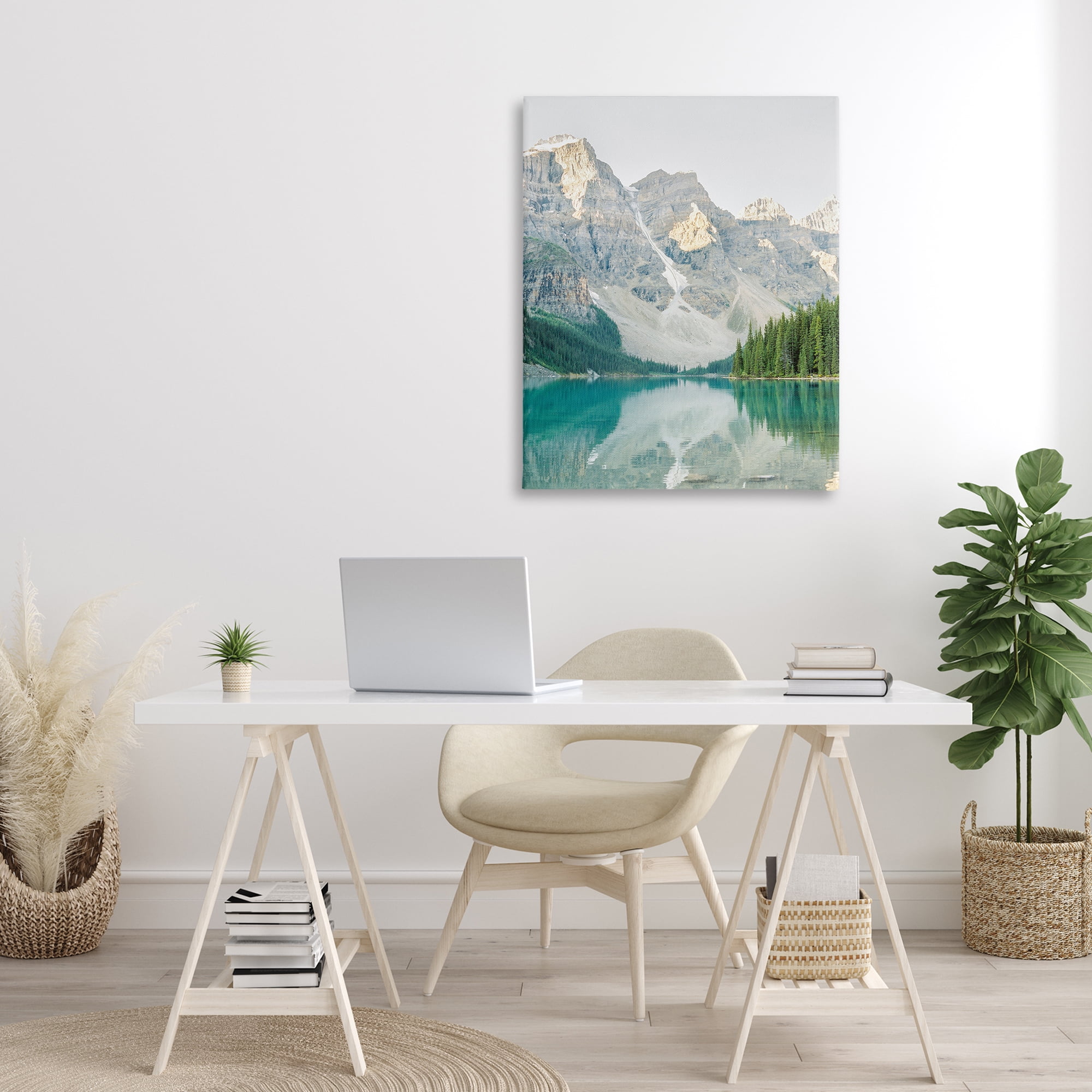 Stupell Industries Reflective Mountain Lake Landscape Photography Gallery Wrapped Canvas Art Print Wall Art, 30 x 40