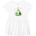 thumbnail image 3 of Inktastic 1st Birthday Green Christmas Tree with Yellow Star Girls Baby Dress, 3 of 5