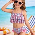 thumbnail image 2 of RTKFRFLM Kids Girls Bikini Set Ruffle Cute Princess Swimsuit Sun Protection Two Piece Beach Bathing Suit, Size 4-12 Years, 2 of 9